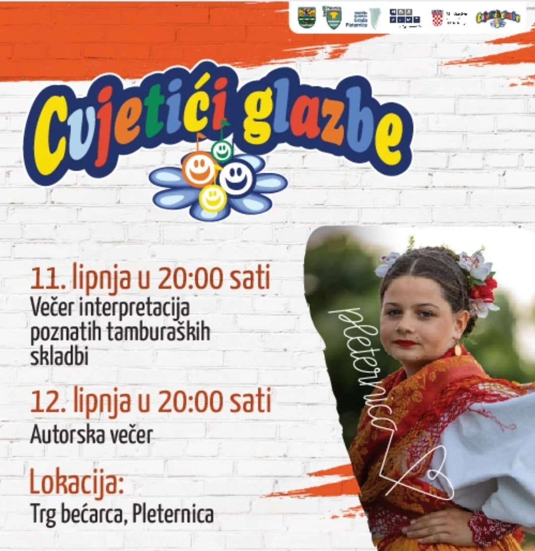 Večeras "Cvjetići glazbe u Pleternici" - interpretacija poznatih skladbi na Trgu bećarca