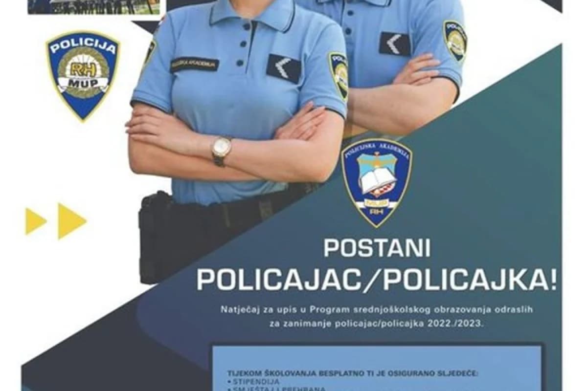 U tijeku je natječaj za Program srednjoškolskog obrazovanja odraslih za zanimanje policajac/policajka