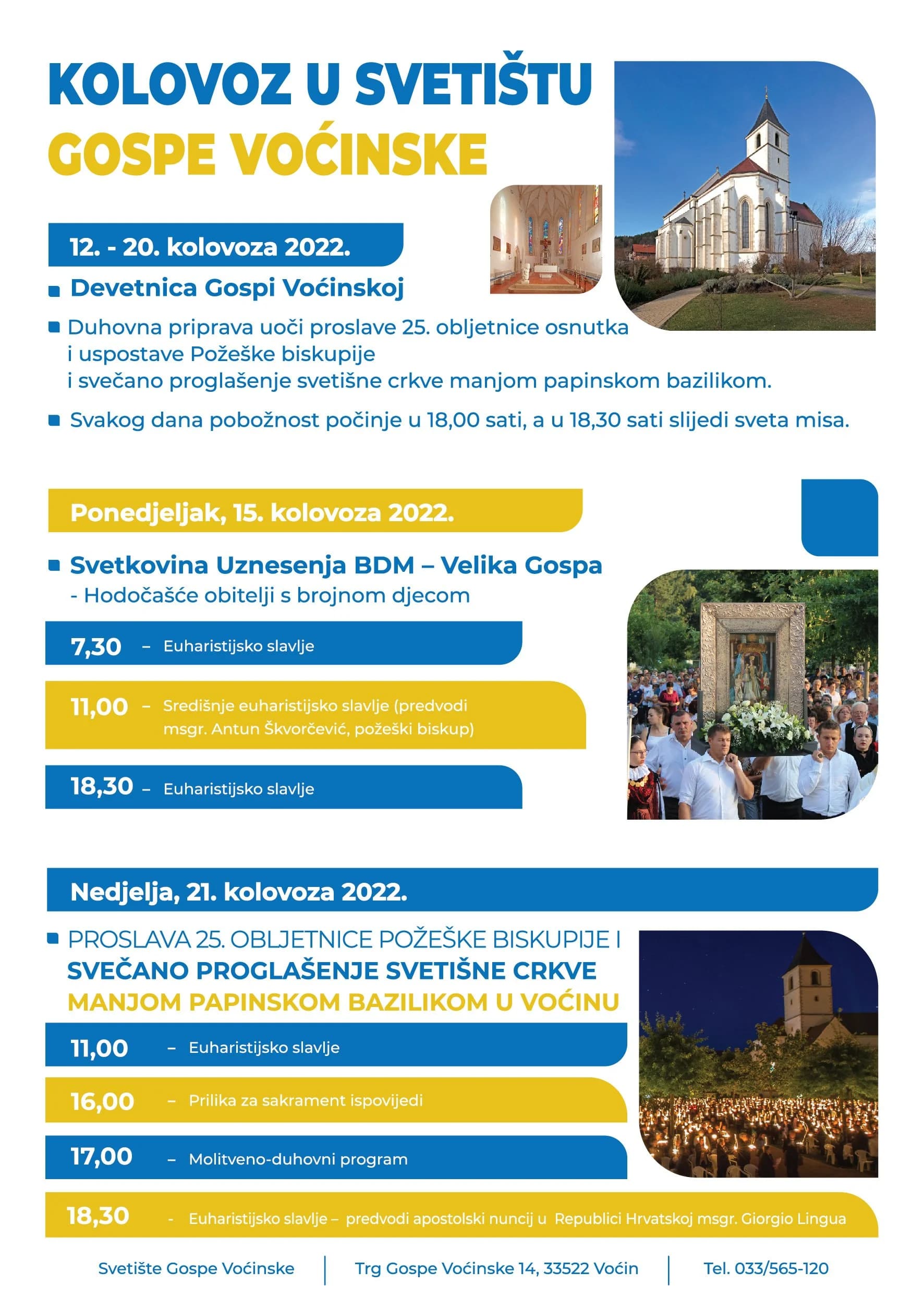 Kolovoz u Svetištu Gospe Voćinske