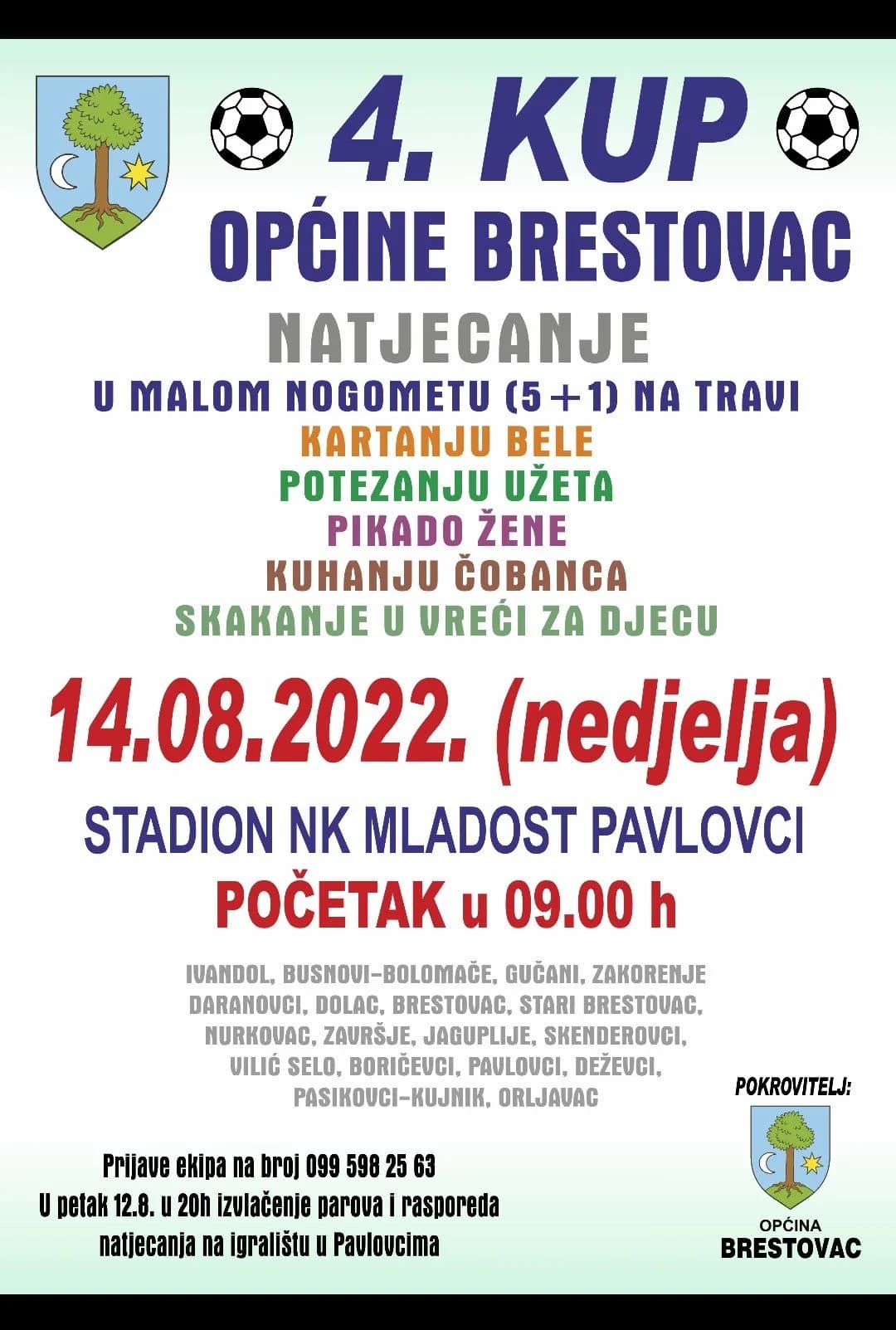 Osamanest ekipa iz 19 naselja brestovačkog kraja natječe se u pet sportskih disciplina, ali i kuhanju čobanca