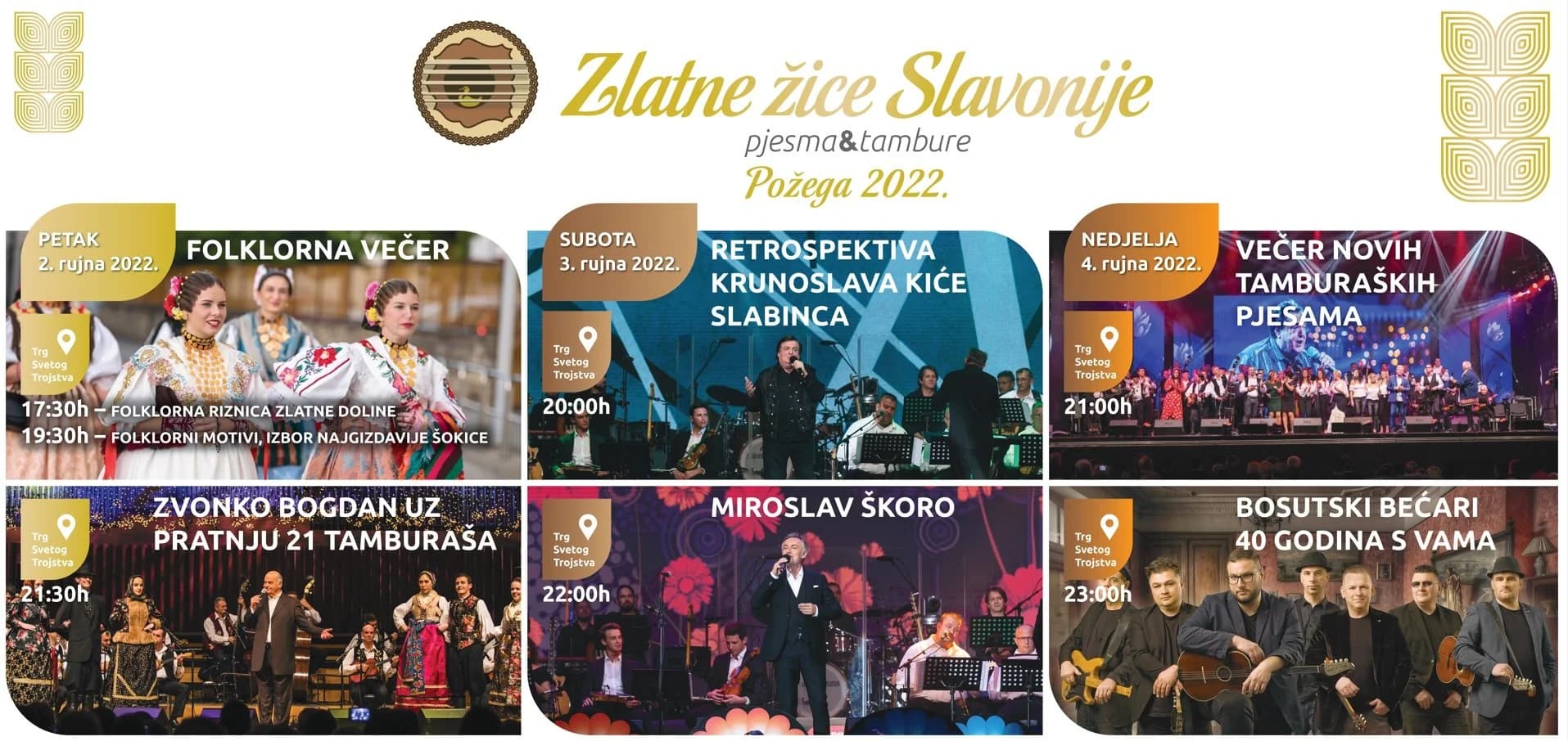 Posjetite najveći festival tamburaške glazbe Zlatne žice Slavonije i doživite jedinstveni spoj prošlosti, sadašnjosti i budućnosti tradicije