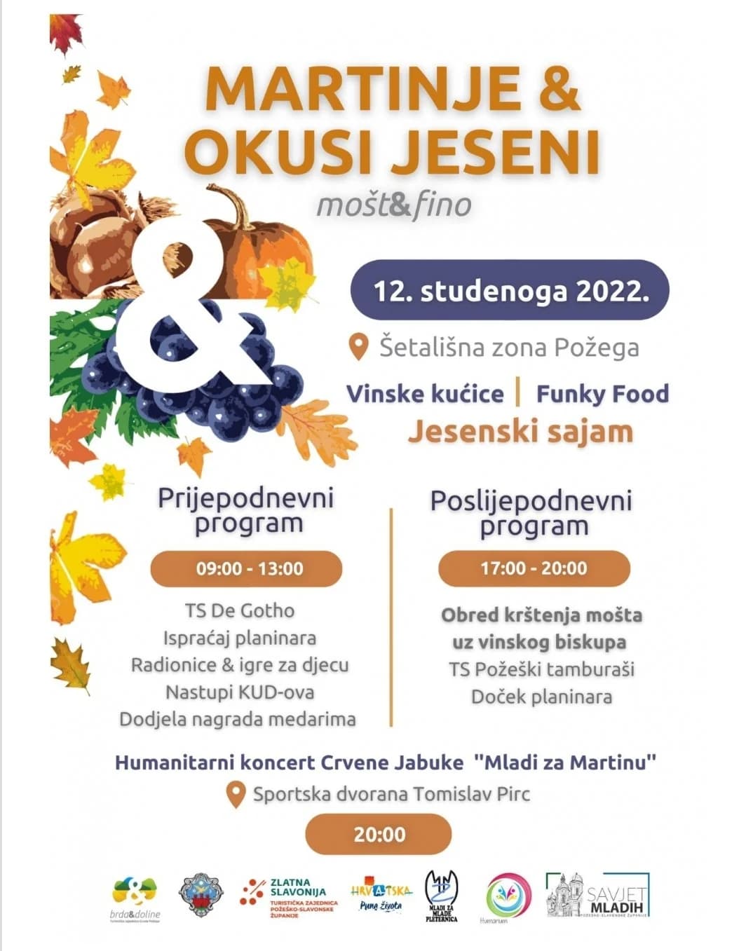 Okusi jeseni u Požegi 2022. – Martinje i humanitarni koncert za Martinu