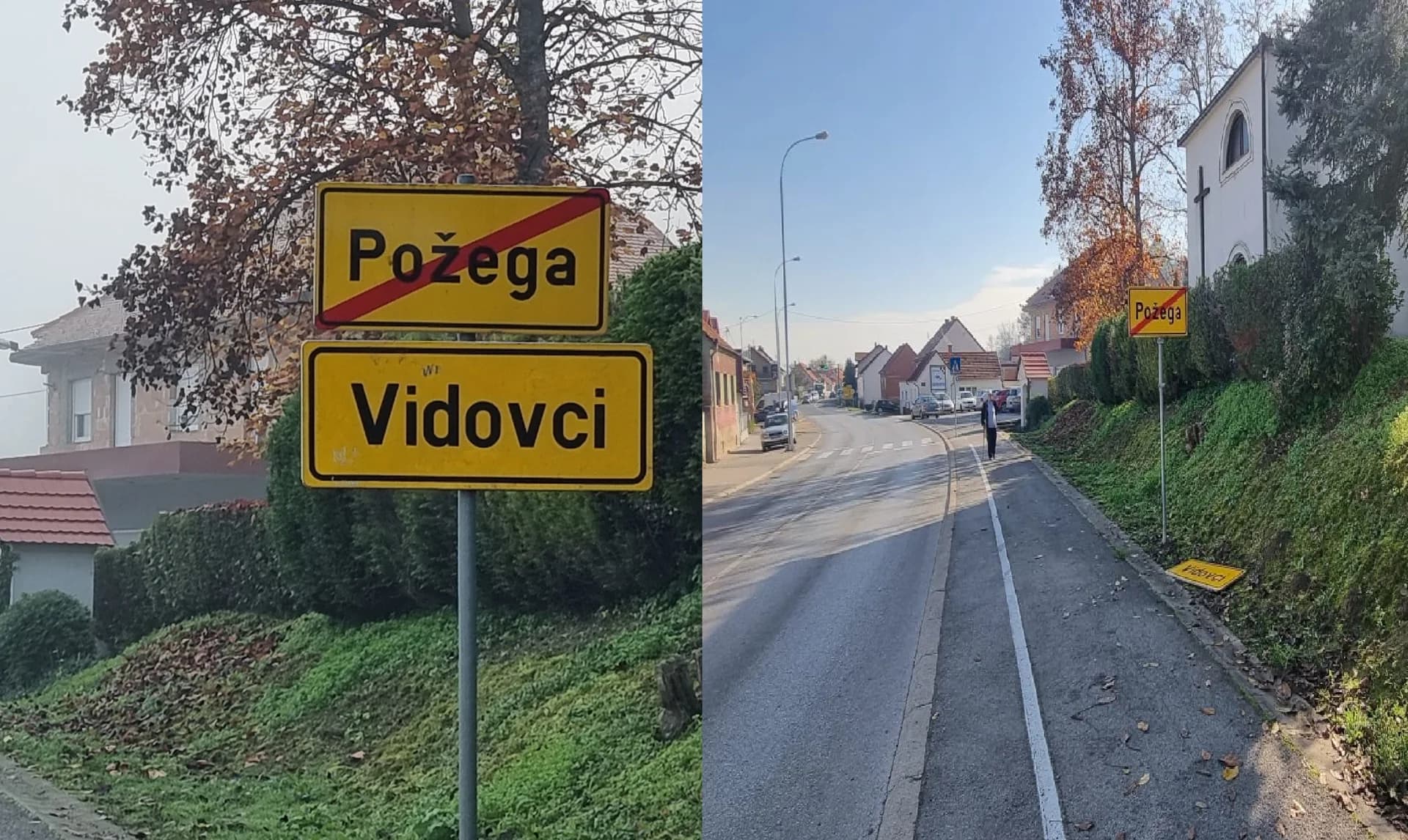 Nije trebalo dug čekati - tabla s natpisom "dignuta" sa zemlje i postavljena gdje joj je mjesto /FOTO/