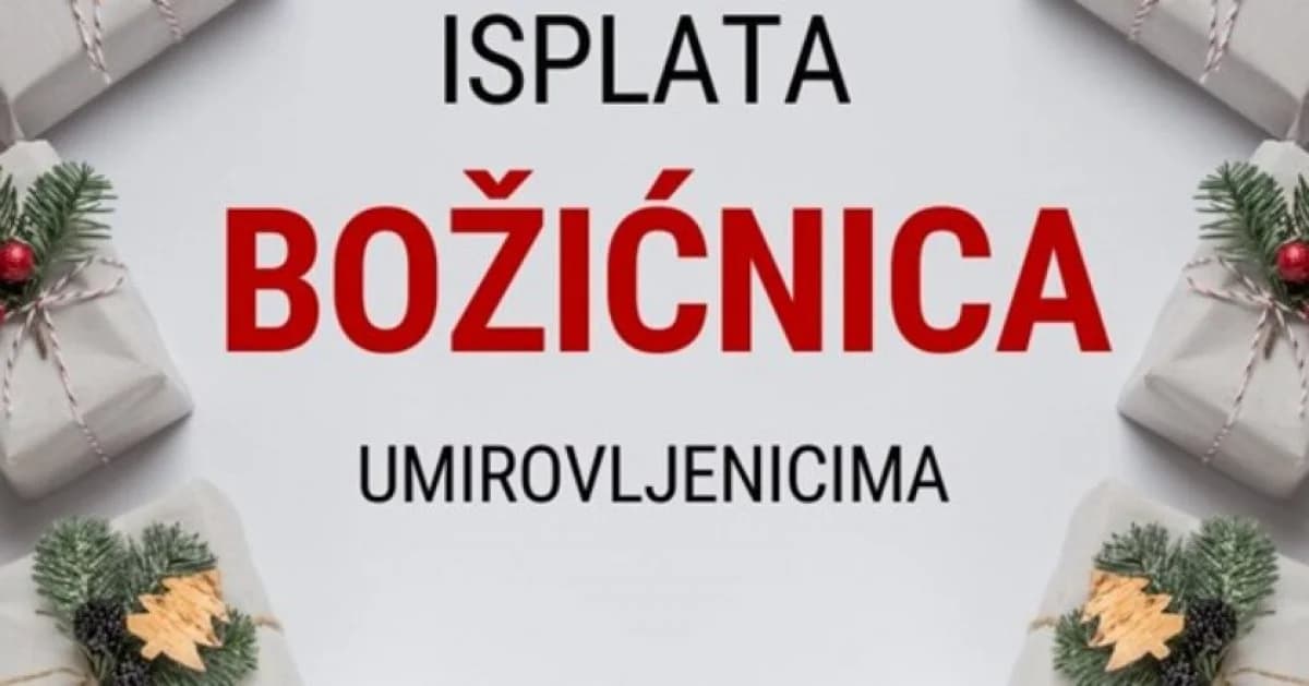 Božićnice za požeške umirovljenike - podnošenje zahtjeva od 7. do 25. studenoga