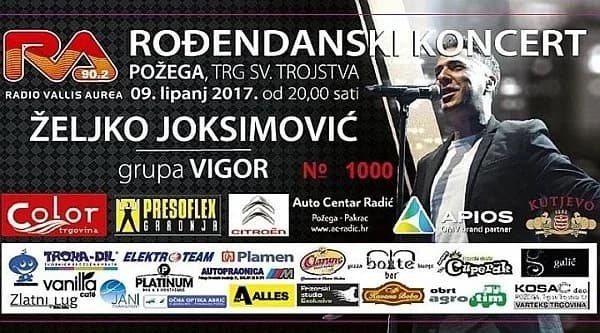Dođite sutra na Trg Sv. Trojstva: Radio Vallis Aurea priprema veliku rođendansku feštu uz Vigor i Željka Joksimovića