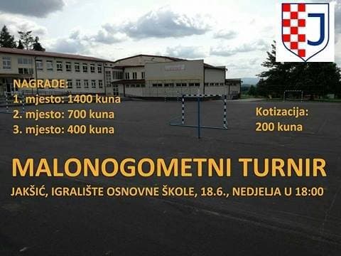 Malonogometni turnir u Jakšiću, nedjelja 18.lipnja od 18 sati
