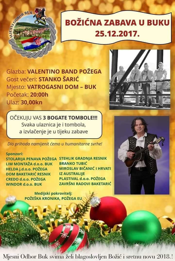 PRIPREMA SE BLAGDANSKA ZABAVA U BUKU: Nastupaju pjevač „Zlatnih dukata“ Stanko Šarić i „Valentino band“