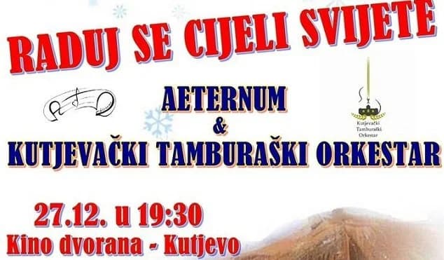 Humanitarni božićni koncert u Kutjevu, srijeda 27.prosinca u 19,30 sati