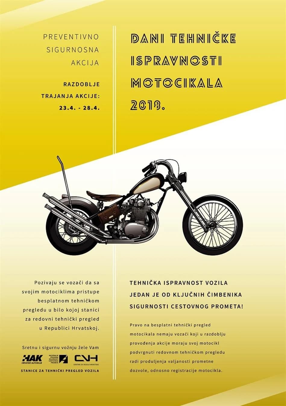 Vlasnici mopeda i motocikala iskoristite mogućnost besplatog tehničkog pregleda