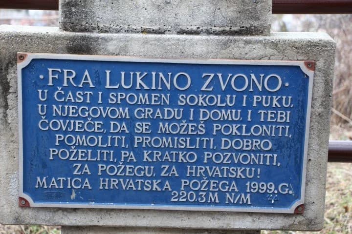 Ponovno zazvonilo fra Lukino zvono na brdu Sokolovac iznad Požege