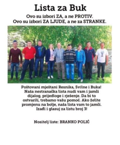 IZBORI ZA VIJEĆA MJESNIH ODBORA U PLETERNIČKOM KRAJU: Branko Polić, nositelj nestranačke liste "Buk zaslužuje bolje"