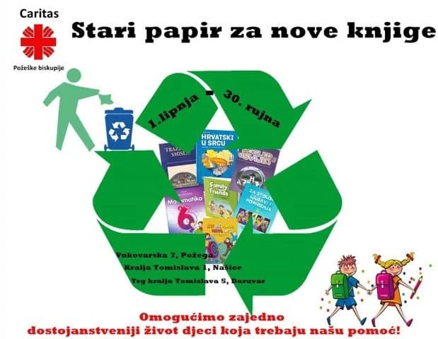 Uključite se u Caritasovu akciju „Stari papir za nove knjige“