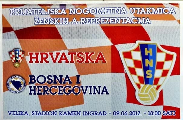 Početak nove sportske priče u Velikoj: U petak, 9.lipnja nogometna utakmica između ženske nogometne reprezentacije Hrvatske i Bosne i Hercegovine