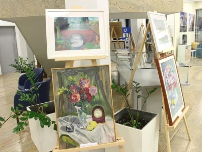 U pleterničkoj Knjižnici i čitaonici otvorena izložba slika Mladena Mitara i održane dvije kazališne predstave