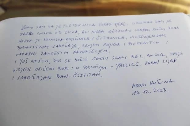Novinar Neno Kužina posjetio tvrtku „Vina Markota“, pleterničku Knjižnicu, Muzej bećarca i Bećarski šor