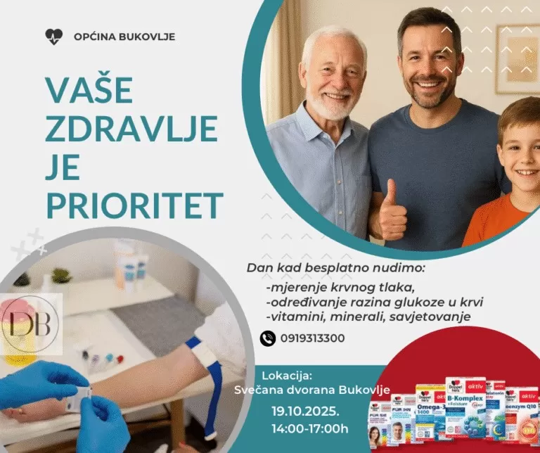 SB Online | Zdravlje na dohvat ruke: Općina Bukovlje organizira besplatne zdravstvene preglede za sve mještane