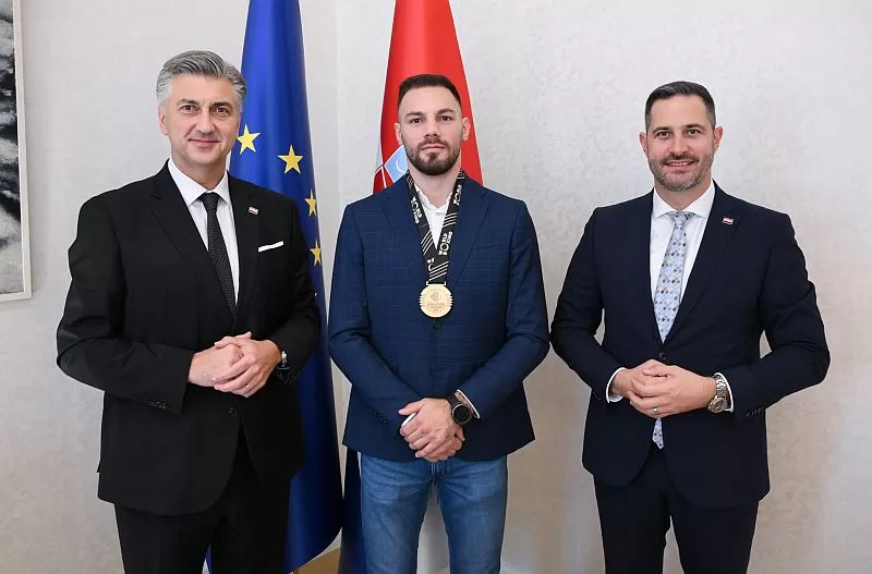 Plenković ugostio predstavnike hrvatskog hrvačkog, boksačkog i  judo saveza - među gostima i Gabrijel Veočić