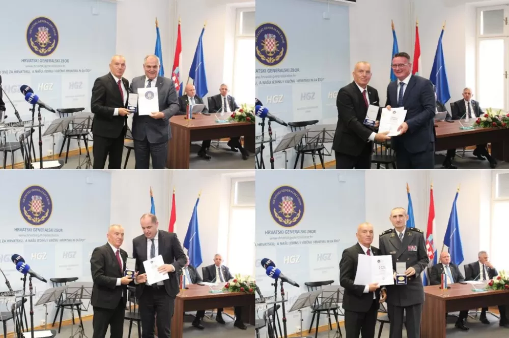 Priznanje Generalskog zbora županu Danijelu Marušiću za doprinos očuvanju vrijednosti Domovinskog rata