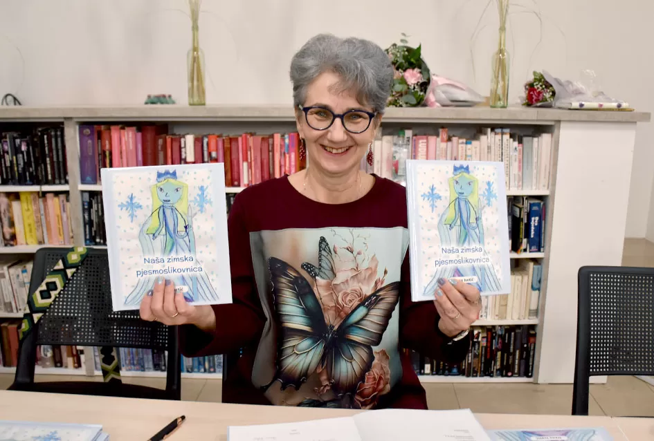Požega.eu | Predstavljena „Naša zimska pjesmoslikovnica“: Knjiga učiteljice Irene Ivetić ilustrirana dječjim radovima učenika OŠ Dobriša Cesarić
