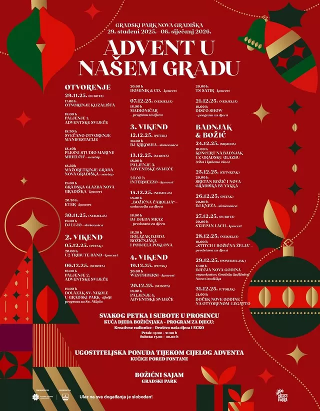 GRAD NOVA GRADIŠKA – ADVENT U NAŠEM GRADU: Sve je spremno za čarobnu zimsku bajku u gradskom parku