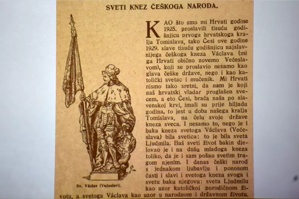 Predavanje o svetom Václavu kao simbolu češke državnosti i suvremeniku kralja Tomislava 