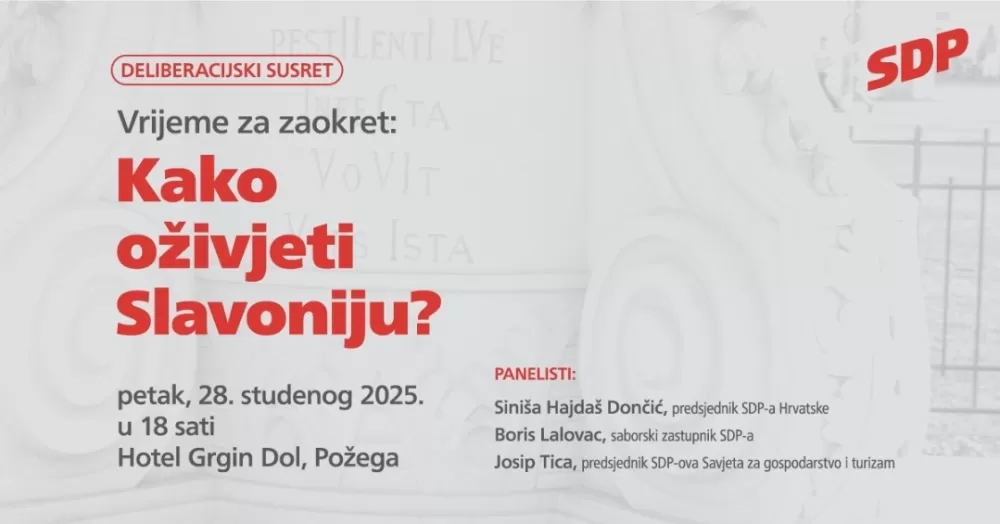 Požega.eu | SDP nastavlja s deliberacijskim susretima: u Požegi se raspravlja o ekonomiji i revitalizaciji Slavonije
