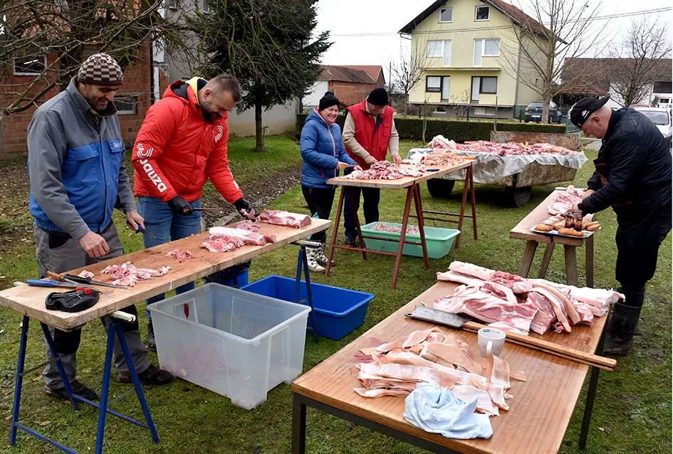 Slavonska tradicija živi u Alilovcima: Kolinje okupilo obitelj Ciganović