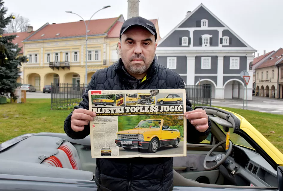 Požeška garaža čuva blago: Siniša Bosanac i rijetki Yugo Cabrio koji mami uzdahe