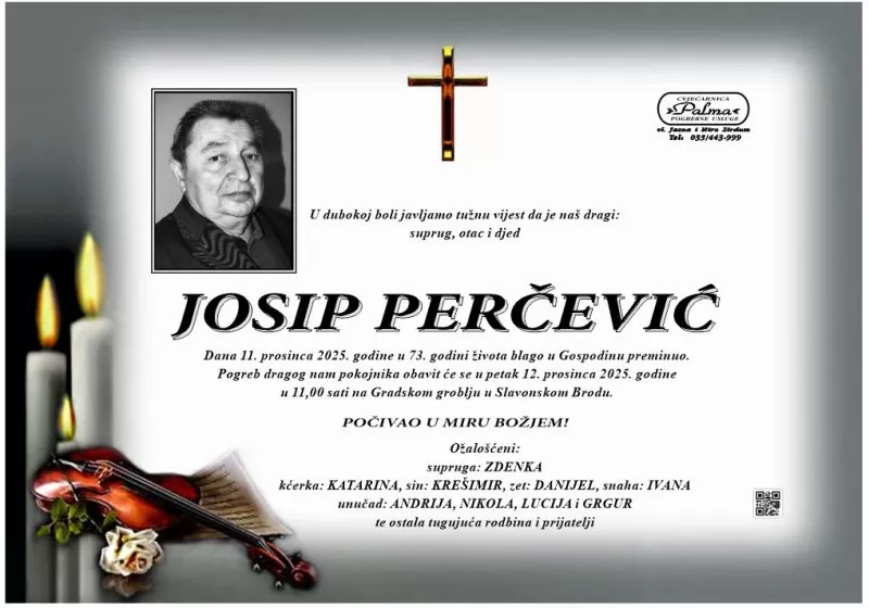 Otišao je Josip Perčević, dugogodišnji čuvar slavonske folklorne baštine...