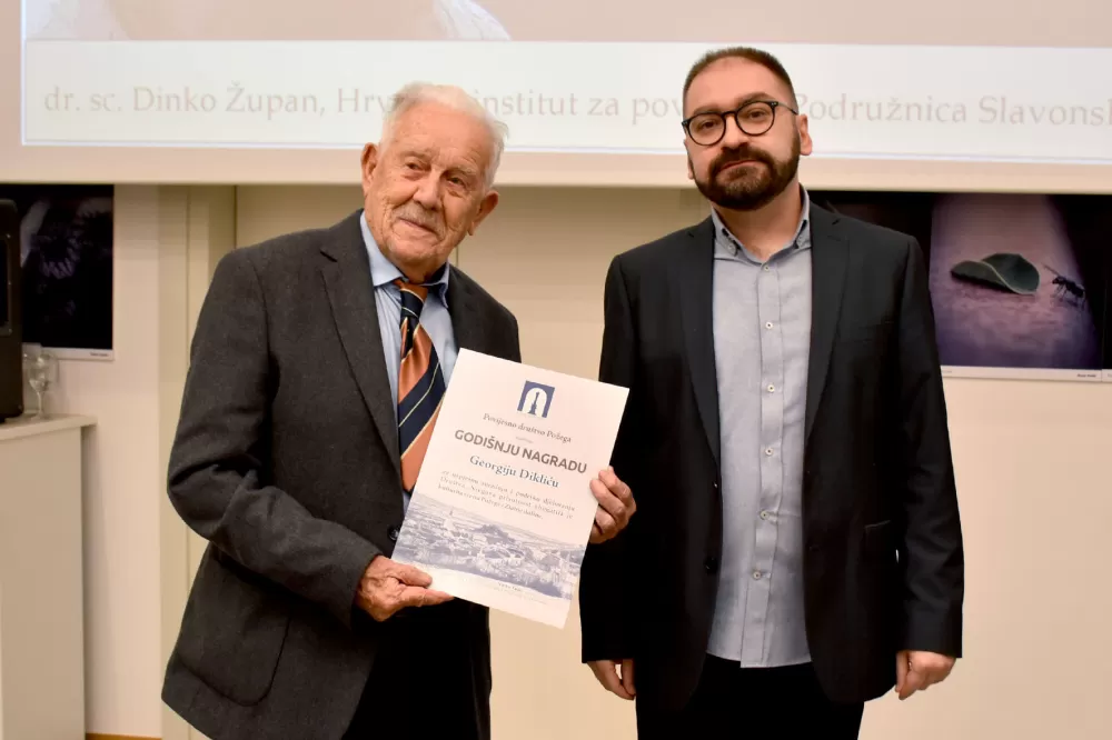 Požega.eu | Svečana godišnja skupština Povijesnoga društva Požega: Georgije Diklić primio je Godišnju nagradu 