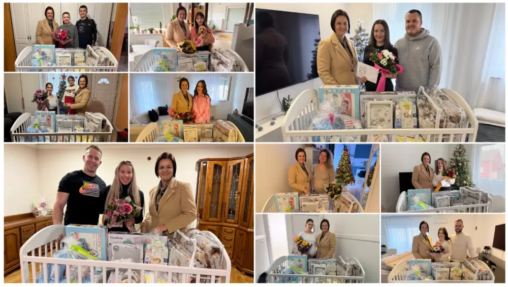 SB Online | Grad Slavonski Brod podijelio petnaest oprema za bebe mladim budućim roditeljima ususret blagdanima