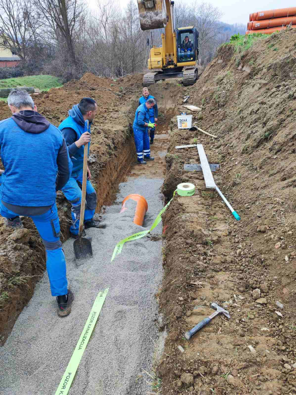 Između naselja Završje i Novo Selo započeli radovi na izgradnji kanalizacijskog kolektora
