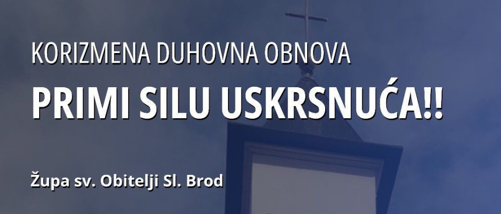SB Online | NAJAVA: Nova duhovna obnova u Sl. Brodu
