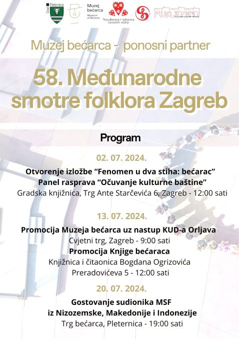 Požega.eu | Pleternički Muzej bećarca ponosni partner 58. Međunarodne smotre folklora u Zagrebu