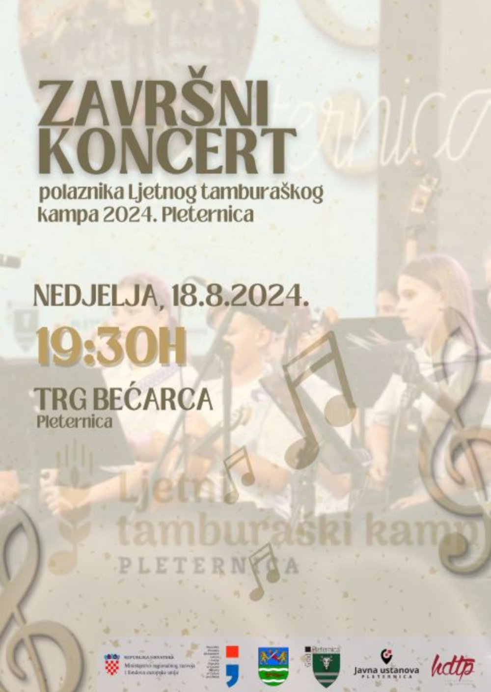 Požega.eu | [NAJAVA] Završni koncert polaznika Ljetnog tamburaškog kampa večeras u Pleternici