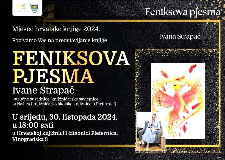 Požega.eu | Večeras u Pleternici promocija zbirke pjesama autorice Ivane Strapač iz Našica