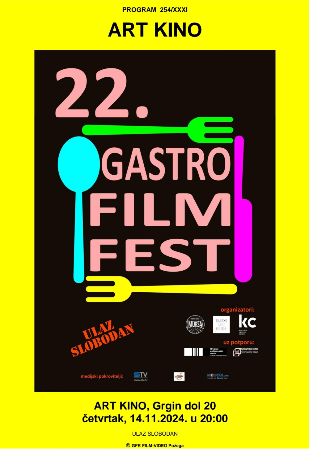 Požega.eu | Filmovi osječkog Gastro film festa pred požeškom publikom 