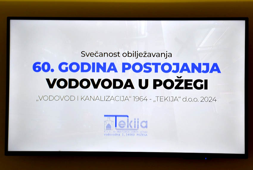 Požega.eu | Svečanost tvrtke Tekija d.o.o. u prigodi obilježavanja 60. obljetnice vodovoda u Požegi