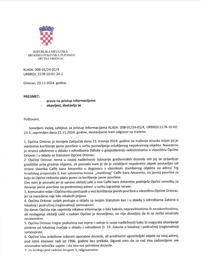 Nepotizam u Oriovcu: Kako je načelnik dodijelio javnu površinu svom nećaku?