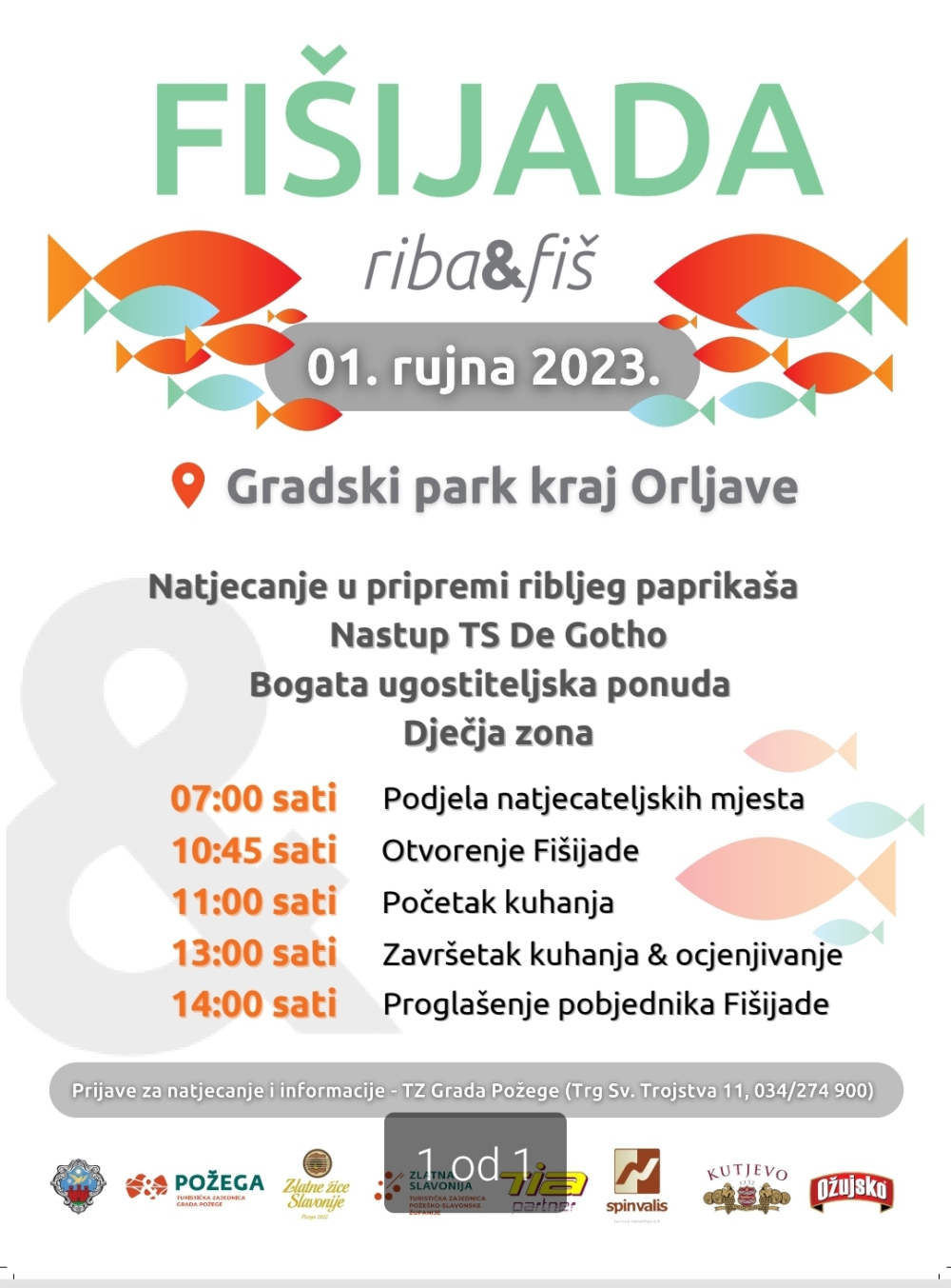 Pokažite svoje gastro umijeće na „27. požeškoj Fišijadi”: Petak, 1.rujna 2023. u parku kraj Orljave