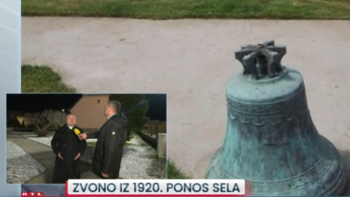 SB Online | Ukradeno zvono ispred crkve, a župnik ljut: “Ljudi su 1920. otkidali od usta za njega”