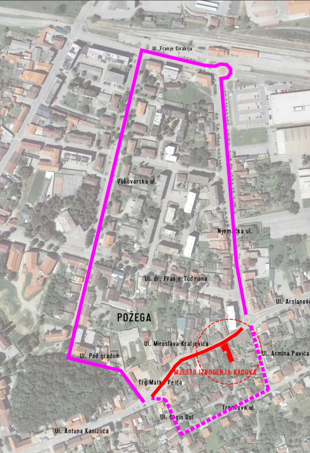 Danas od 8 do 17 sati biti će zatvoreno prometovanje i preregulacija prometa u dijelu Ulice Miroslava Kraljevića
