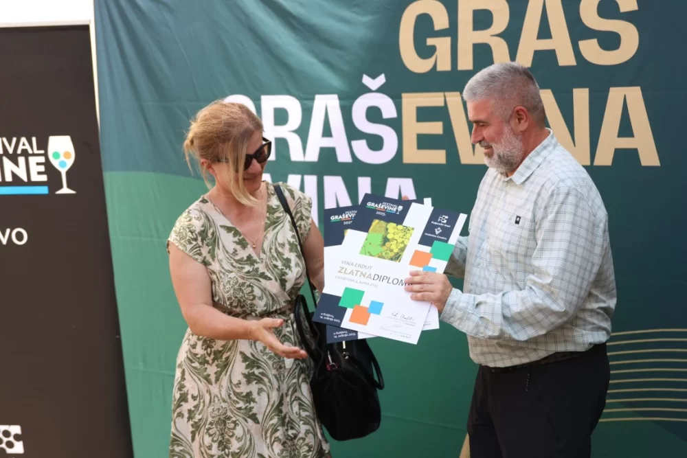Dodijeljena šampionska priznanja za vrhunska vina u sklopu Festivala graševine 2025.: Šampion berbe 2024. za suha vina – Kutjevo d.d. 
