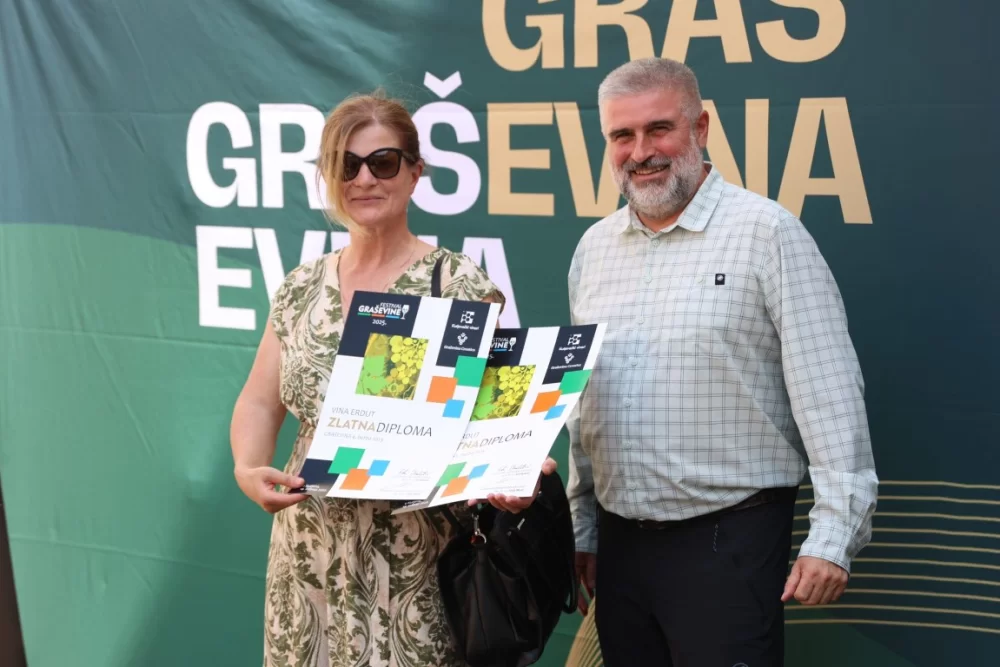 Dodijeljena šampionska priznanja za vrhunska vina u sklopu Festivala graševine 2025.: Šampion berbe 2024. za suha vina – Kutjevo d.d. 