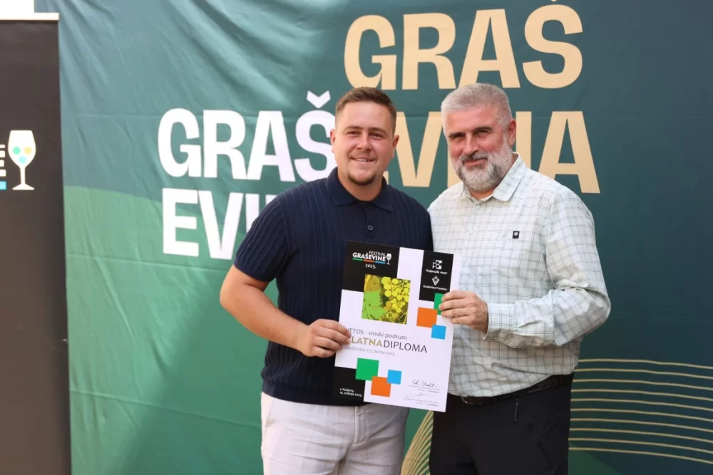 Dodijeljena šampionska priznanja za vrhunska vina u sklopu Festivala graševine 2025.: Šampion berbe 2024. za suha vina – Kutjevo d.d. 