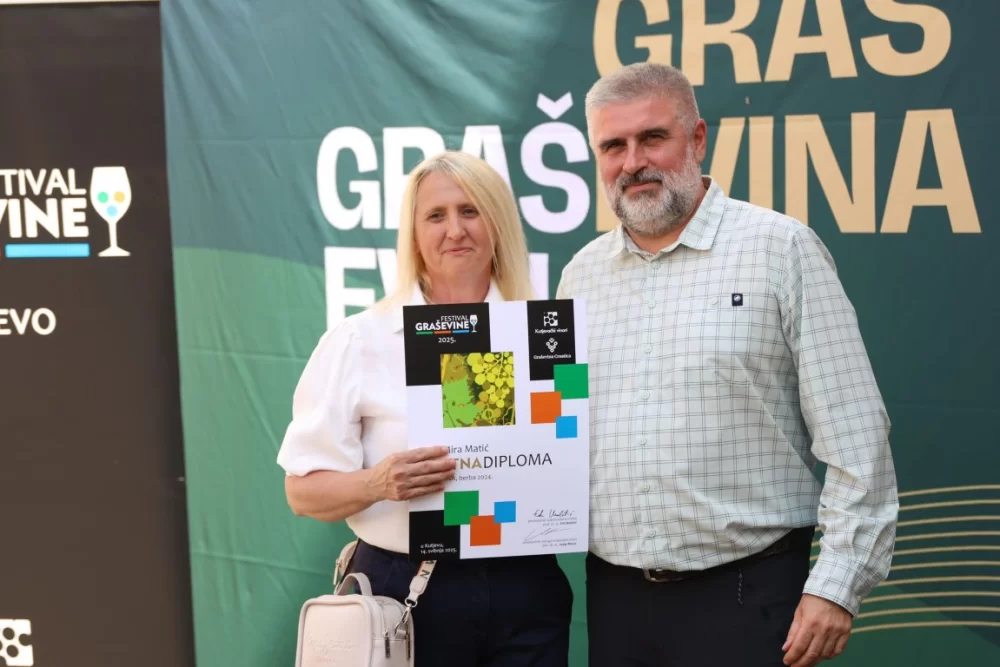 Dodijeljena šampionska priznanja za vrhunska vina u sklopu Festivala graševine 2025.: Šampion berbe 2024. za suha vina – Kutjevo d.d. 