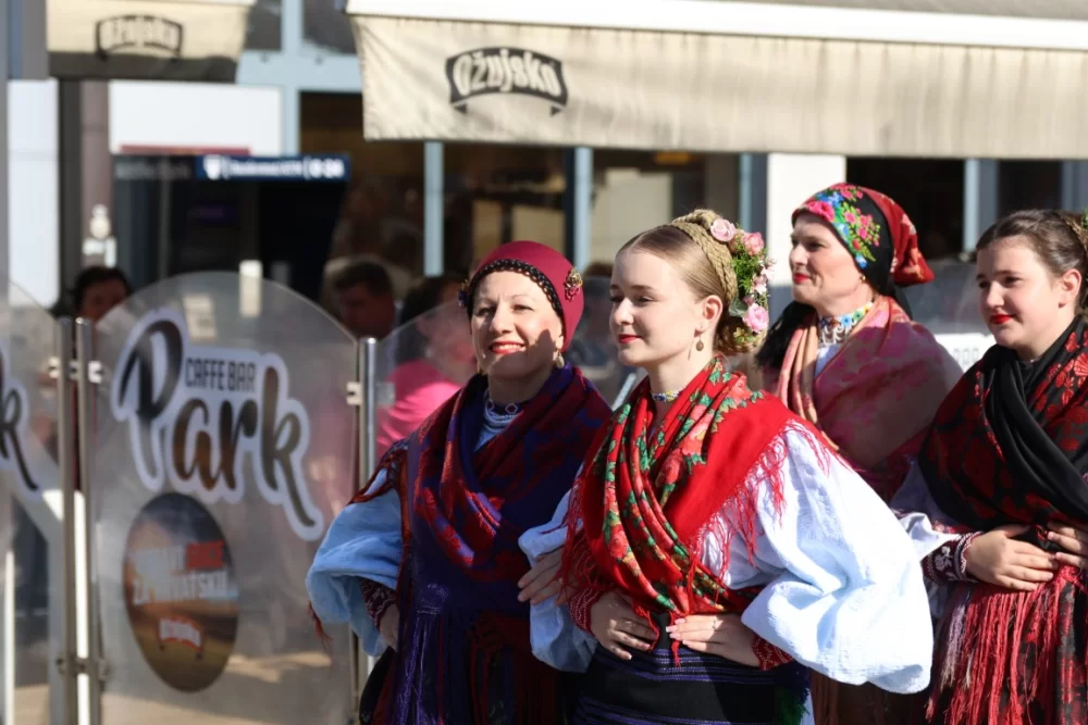 Povorka konjanika i konjskih zaprega ta članova kulturno-umjetničkih društava ulicama grada Pleternice