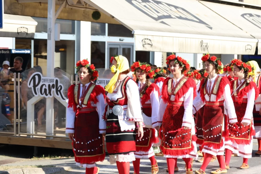 Povorka konjanika i konjskih zaprega ta članova kulturno-umjetničkih društava ulicama grada Pleternice