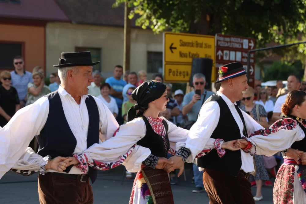Povorka konjanika i konjskih zaprega ta članova kulturno-umjetničkih društava ulicama grada Pleternice