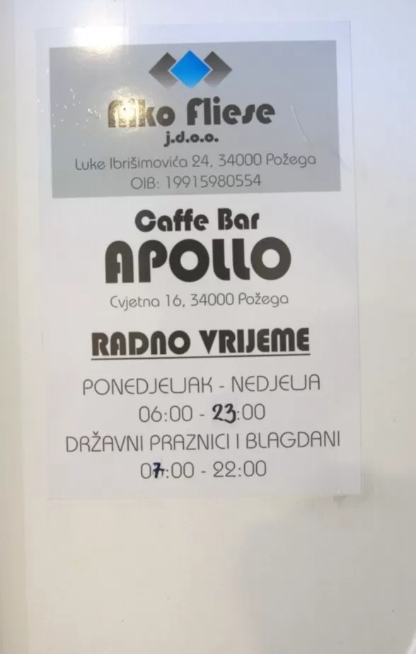 Nova požeška tržnica dobila kafić po imenu Apollo